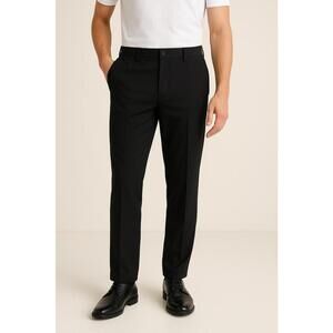 Izod Golf Black 32x32 Flat Front Stretch Dress Pants Mens Activewear
